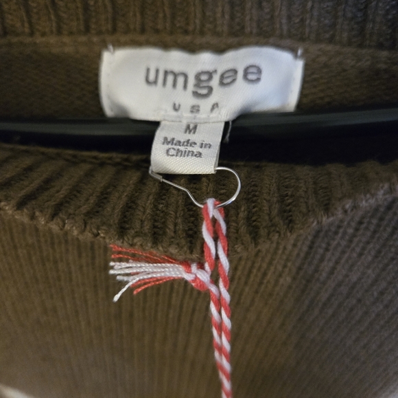 Womens Stylish Umgee Brown Tie-Dye Sweater Sz MED Like New - Picture 4 of 8